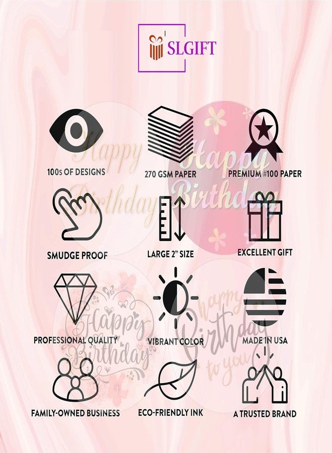 SLGIFT ملصقات فينيل بتصميم عيد ميلاد سعيد من SLGIFT، ملصقات فينيل ذاتية اللصق، 40 قطعة، ملصقات دائرية 2 × 2 بوصة، 4 تصاميم فريدة، 199 ريال سعودي - Image 5